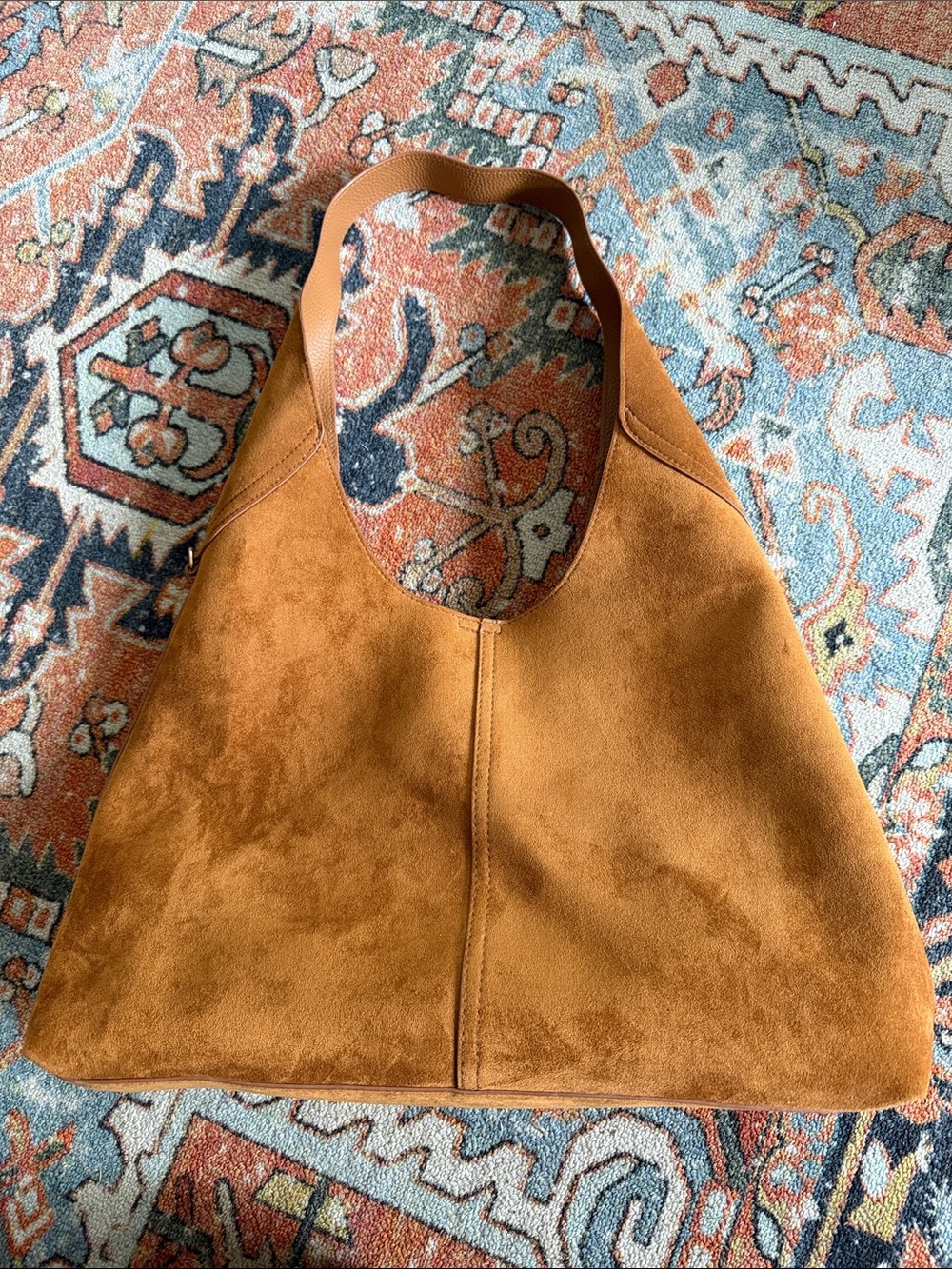 Universal Thread Suede Shoulder Bag in Cognac